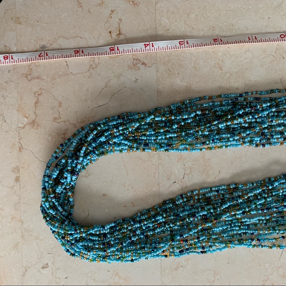 Turquoise Beaded Statement Necklace - image 7